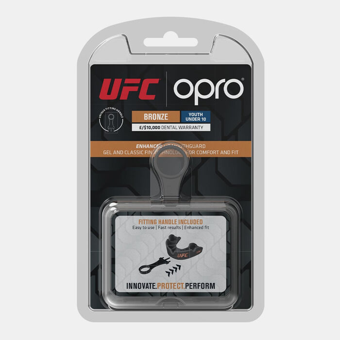 OPRO Kids' Self-Fit UFC Bronze-Level MMA Mouth Guard Black image number 1