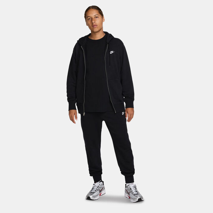 Nike Men's Club French Terry Full-Zip Hoodie Black Nike Men's Club French Terry Full-Zip Hoodie Black image number 2