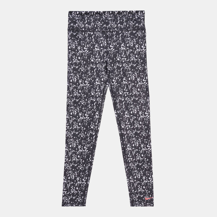 Nike Kids' Dri-FIT One Luxe Icon Clash Leggings (Older Kids) Black Nike Kids' Dri-FIT One Luxe Icon Clash Leggings (Older Kids) Black image number 0