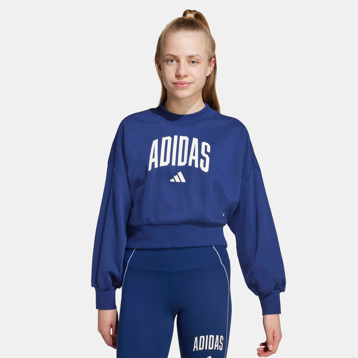 adidas Kids' Seasonals Essentials Sweatshirt Blue adidas Kids' Seasonals Essentials Sweatshirt Blue image number 0