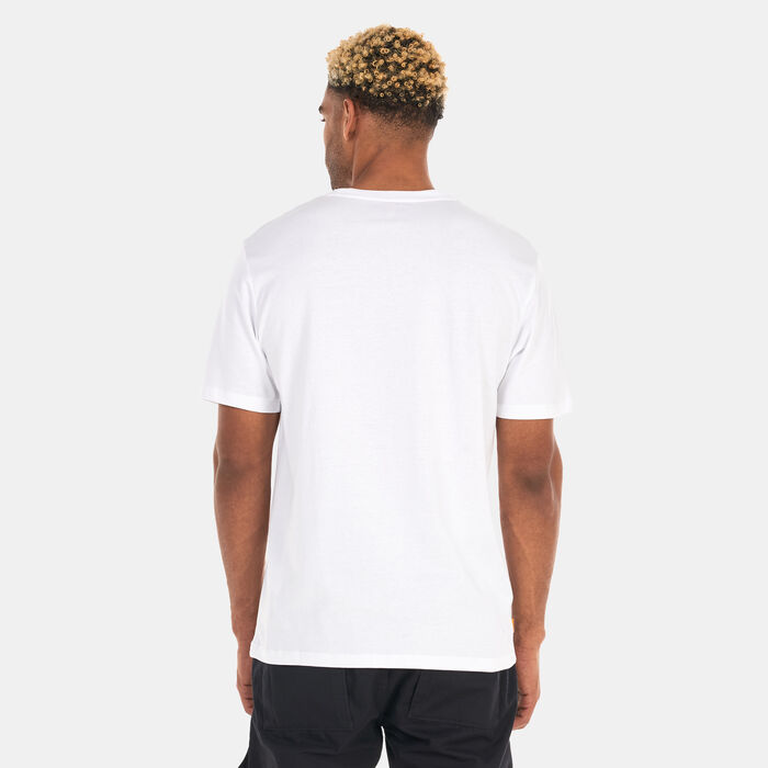 Timberland Men's Linear Logo Non-Ringer T-Shirt White image number 1