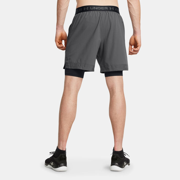 Under Armour Men's Vanish Woven 2-in-1 Shorts Grey Under Armour Men's Vanish Woven 2-in-1 Shorts Grey image number 1
