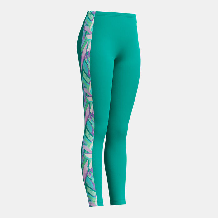 Speedo Kids' Printed Panel Swimming Leggings Green Speedo Kids' Printed Panel Swimming Leggings Green image number 2