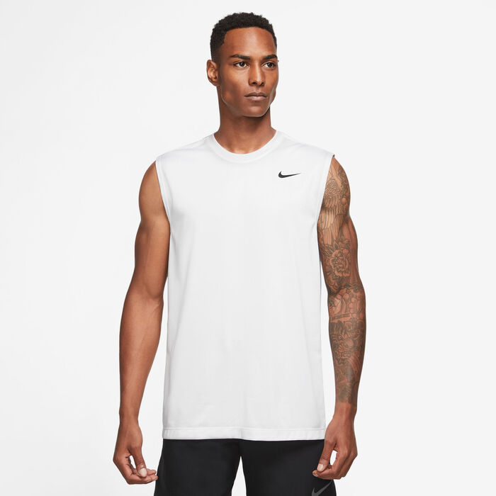 Nike Men's Dri-FIT Legend Sleeveless Training T-Shirt White Nike Men's Dri-FIT Legend Sleeveless Training T-Shirt White image number 0