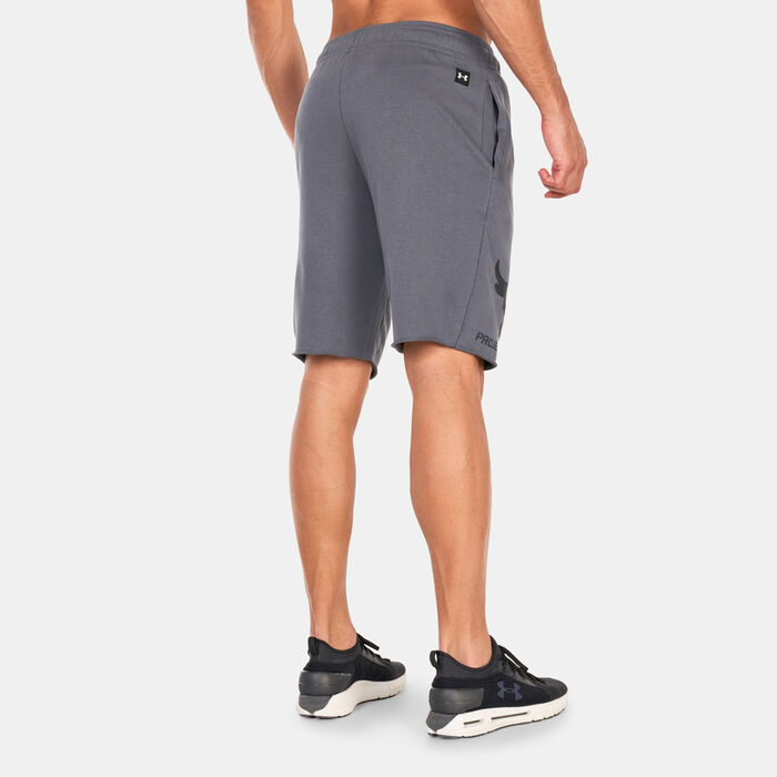 Under Armour Men's Project Rock Terry Brahma Bull Shorts Grey Under Armour Men's Project Rock Terry Brahma Bull Shorts Grey image number 1