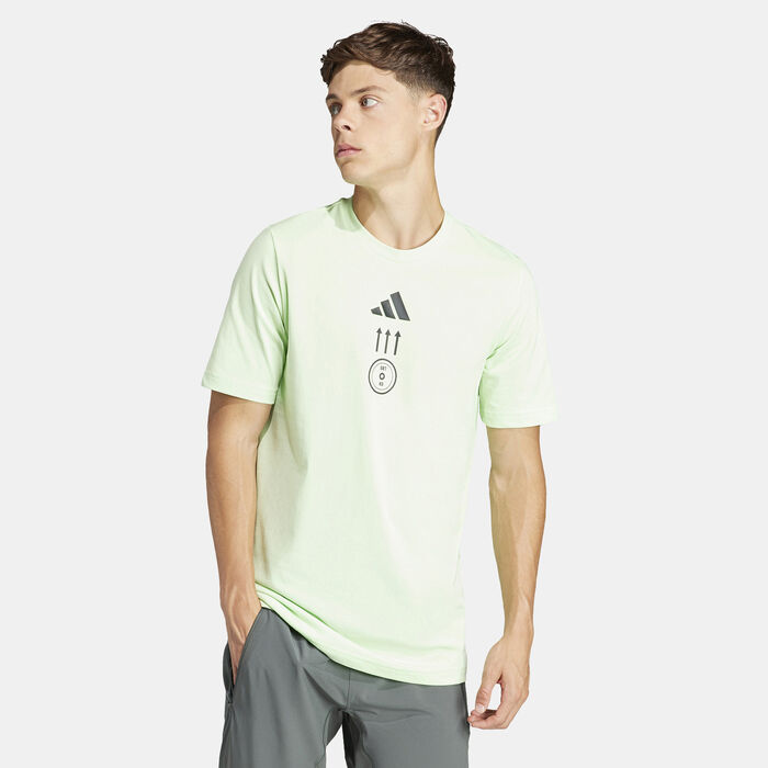 adidas Men's AEROREADY Strength Graphic Training T-Shirt Green adidas Men's AEROREADY Strength Graphic Training T-Shirt Green image number 0