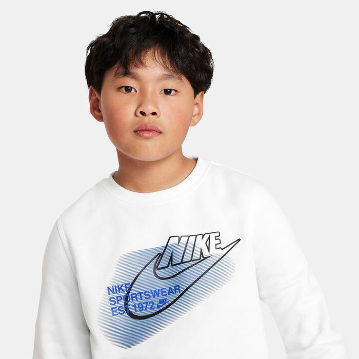 Nike Kids' Sportswear Standard Issue Sweatshirt White image number 5