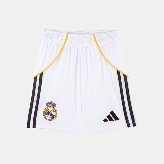 adidas Kids' Real Madrid 25/26 Home Replica Football Shorts White adidas Kids' Real Madrid 25/26 Home Replica Football Shorts White image number 0