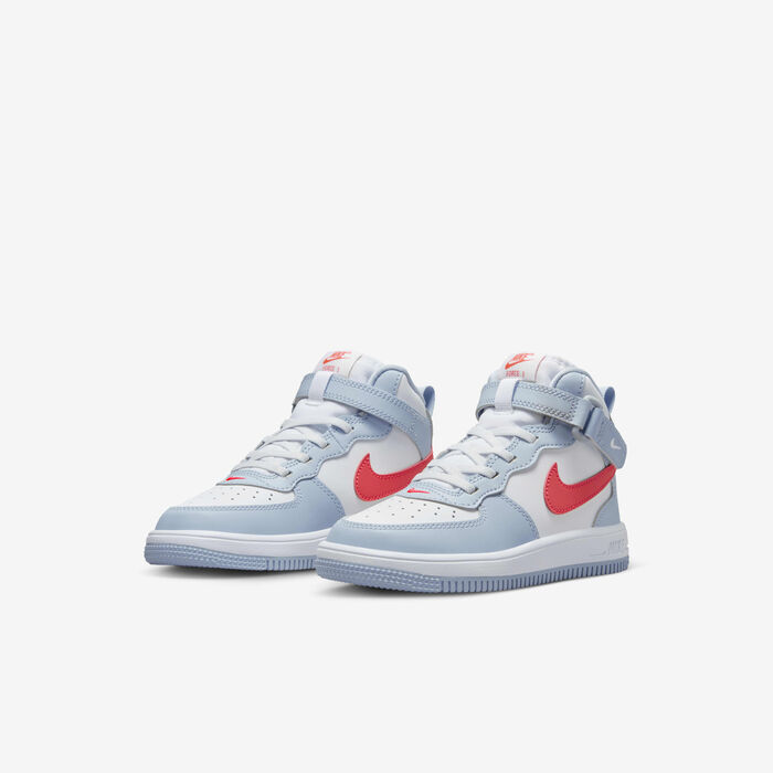 Nike Kids' Force 1 Mid EasyOn Shoes Blue Nike Kids' Force 1 Mid EasyOn Shoes Blue image number 4