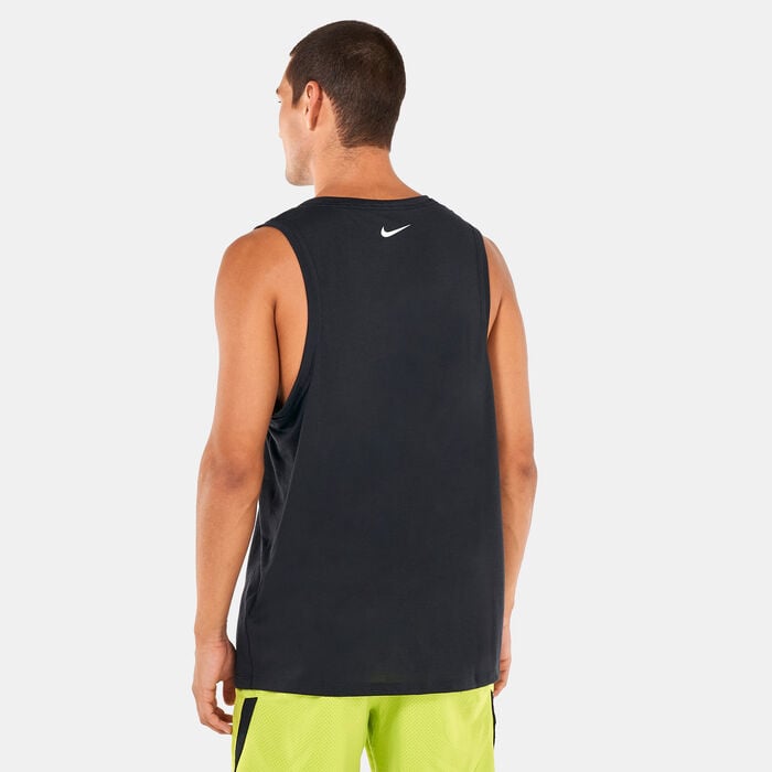 Nike Men's Yoga Dri-FIT Graphic Tank Top Black Nike Men's Yoga Dri-FIT Graphic Tank Top Black image number 1
