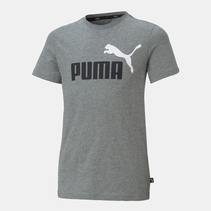 PUMA Kids' Essentials+ Two Tone Logo T-Shirt Grey PUMA Kids' Essentials+ Two Tone Logo T-Shirt Grey image number 0