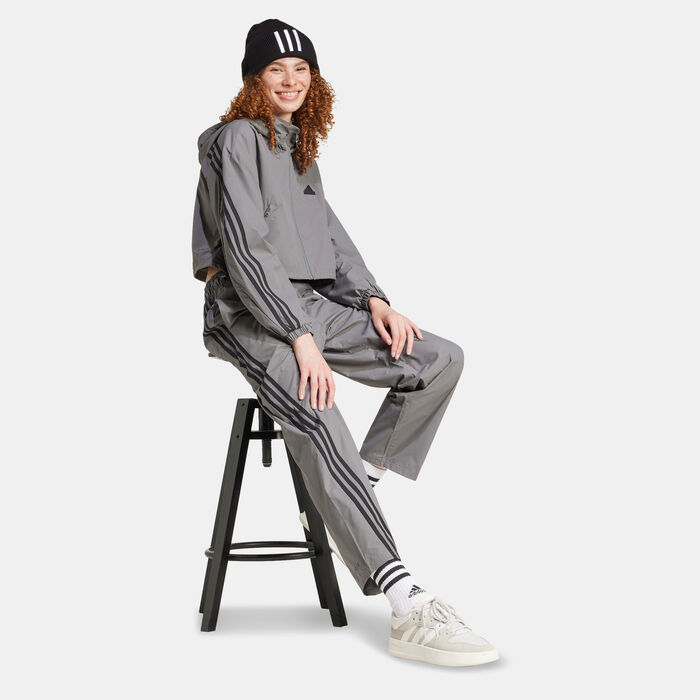 adidas Women's Future Icons 3-Stripes WIND.RDY Jacket Grey image number 2