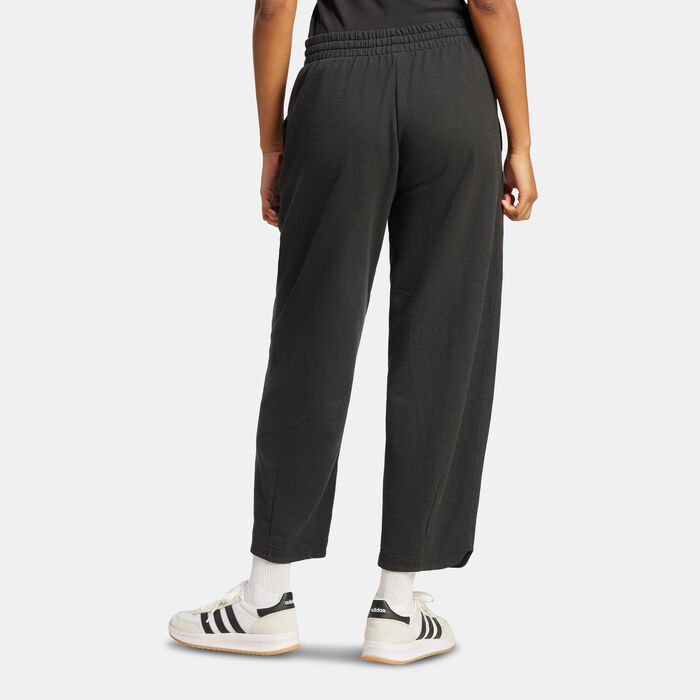 adidas Women's ALL SZN Cloud Jersey Barrel Leg Joggers Black adidas Women's ALL SZN Cloud Jersey Barrel Leg Joggers Black image number 1