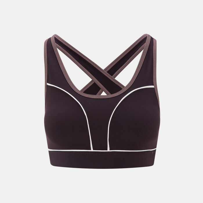 Sun and Sand Sports Women's Piping Sports Bra Purple Sun and Sand Sports Women's Piping Sports Bra Purple image number 0