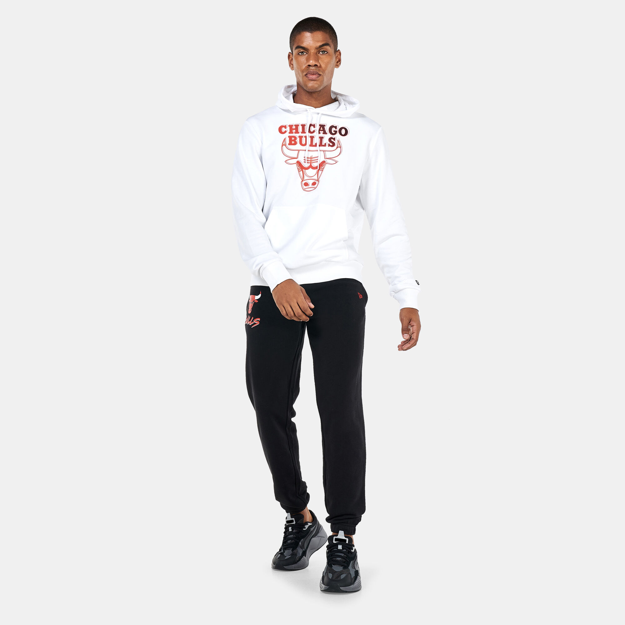 Men s NBA Chicago Bulls Neon Fade Hoodie White New Era in KSA SSS