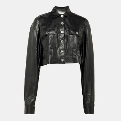 The Giving Movement Women's Cropped Jacket Black