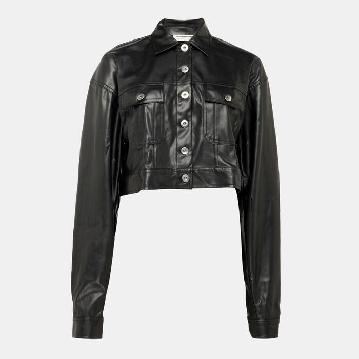 The Giving Movement Women's Cropped Jacket Black The Giving Movement Women's Cropped Jacket Black image number 0