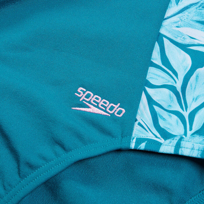 Speedo Women's Panel Hydrasuit Swimsuit Blue Speedo Women's Panel Hydrasuit Swimsuit Blue image number 3