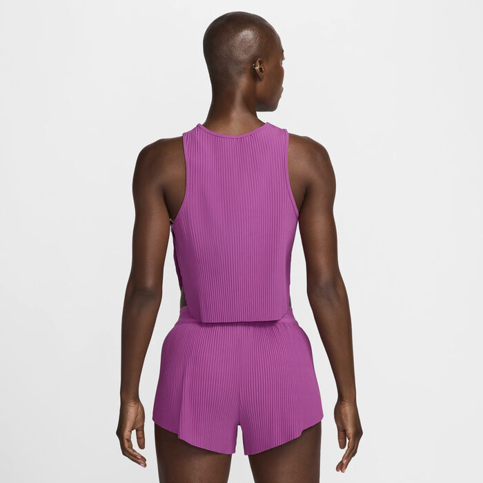 Nike Women's AeroSwift Dri-FIT ADV Cropped Running Tank Top Pink Nike Women's AeroSwift Dri-FIT ADV Cropped Running Tank Top Pink image number 1