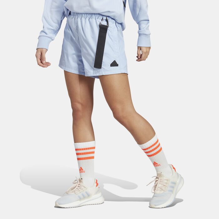 adidas Women's City Escape Shorts Blue adidas Women's City Escape Shorts Blue image number 0