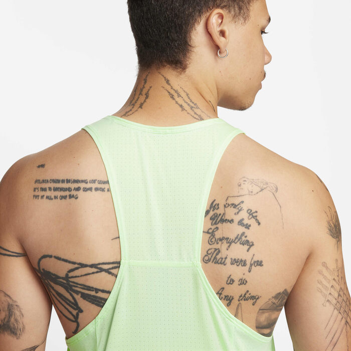 Nike Men's Fast Dri-FIT Running Vest Green Nike Men's Fast Dri-FIT Running Vest Green image number 5