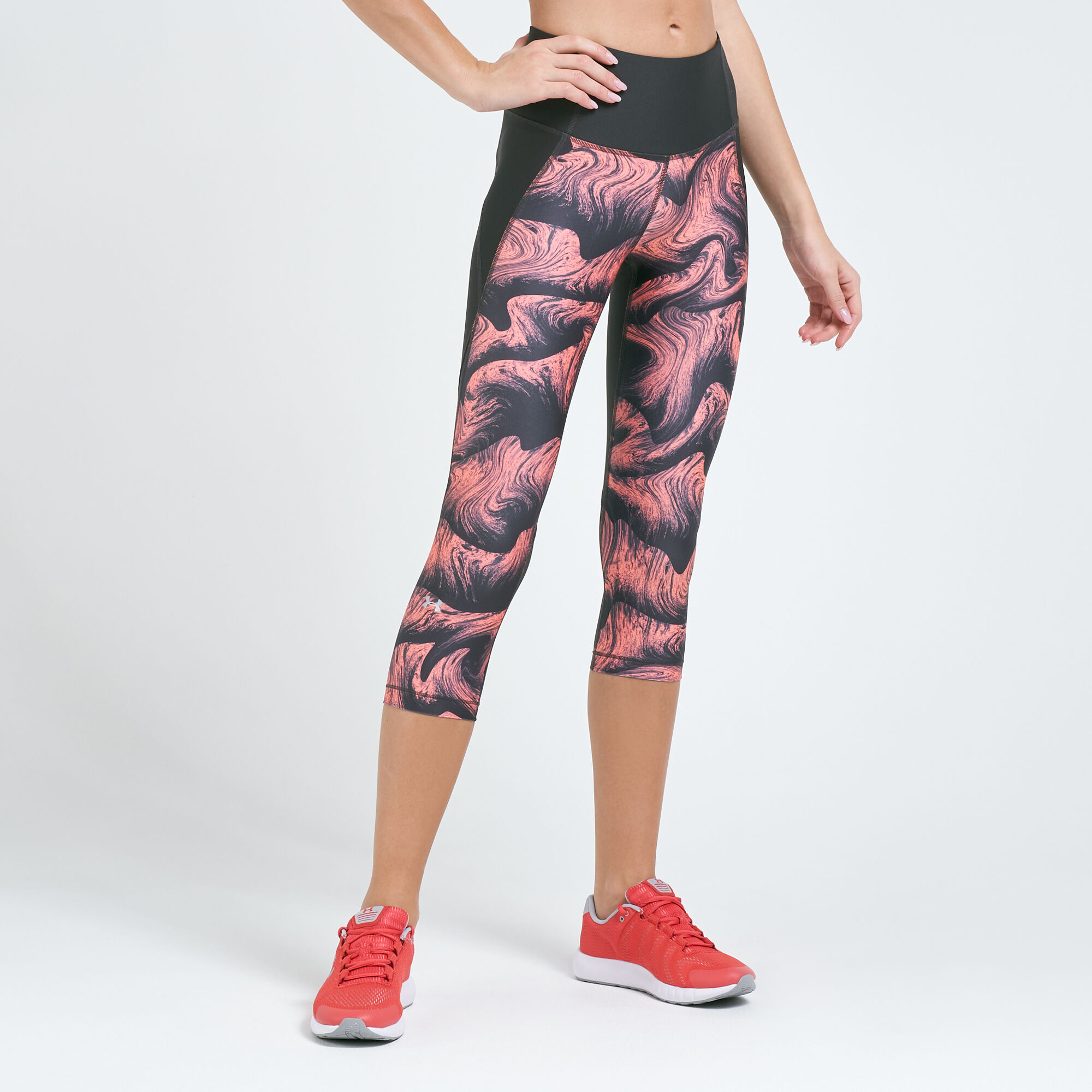Women s HeatGear Armour Printed Capri Leggings