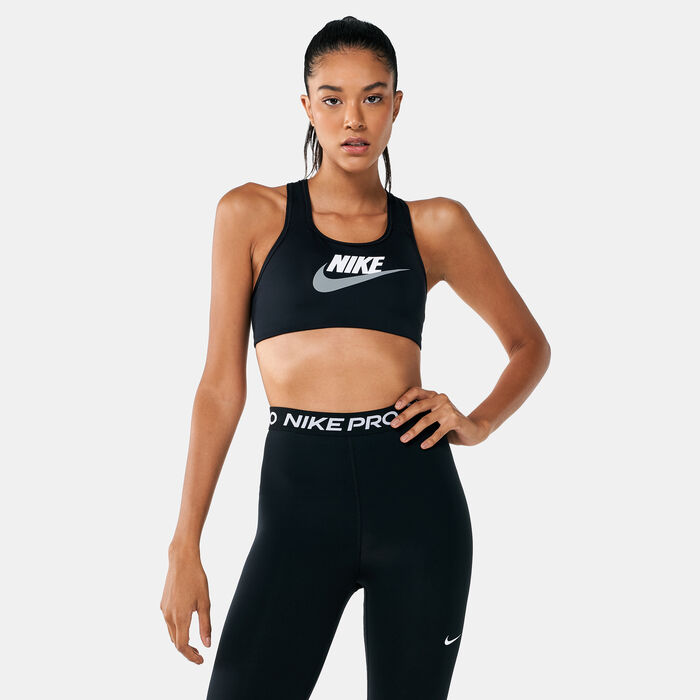 Nike Women's Dri-FIT Swoosh Sports Bra Black Nike Women's Dri-FIT Swoosh Sports Bra Black image number 0