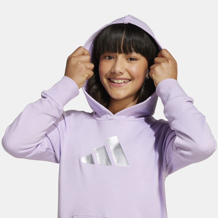 adidas Kids' Glam Graphic Hoodie Purple image number 3