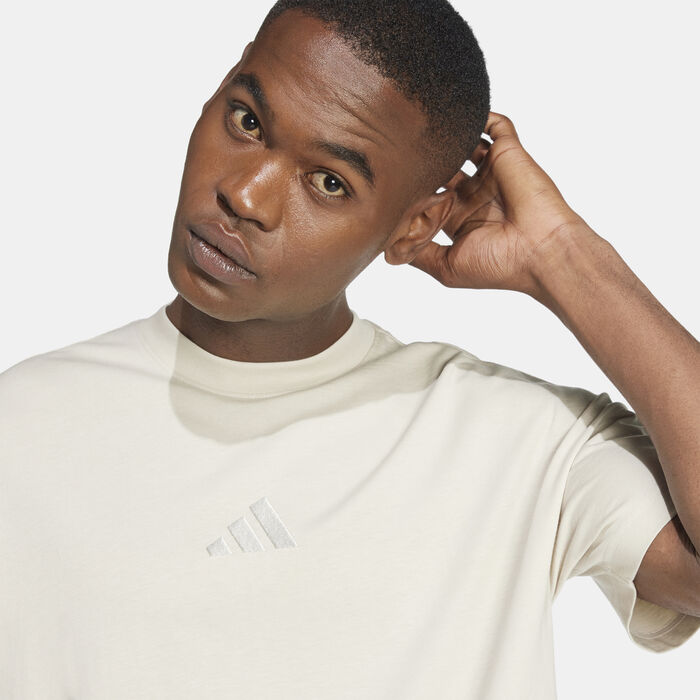 adidas Men's ALL SZN T-Shirt Beige adidas Men's ALL SZN T-Shirt Beige image number 4