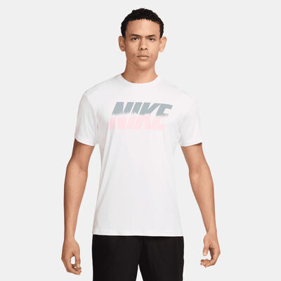 Nike Swim Men's Logo Hydroguard Swimming T-Shirt White Nike Swim Men's Logo Hydroguard Swimming T-Shirt White