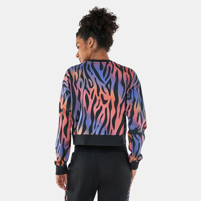 adidas Women's Tiger-Print Sweatshirt Multi-Color