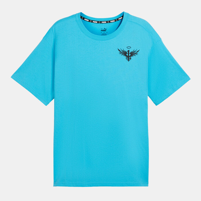 PUMA Men's MELO 1Love II Basketball T-Shirt Blue image number 0