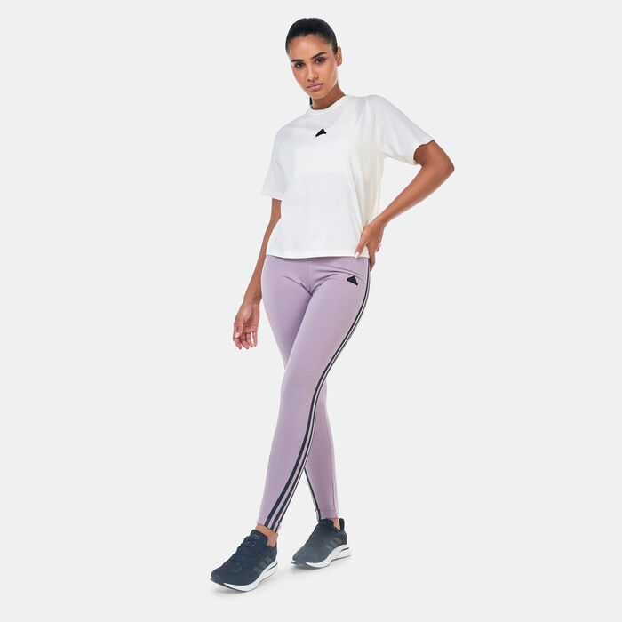 adidas Women's Z.N.E. T-Shirt White adidas Women's Z.N.E. T-Shirt White image number 2