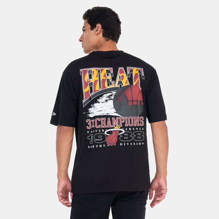 New Era Men's NBA Miami Heat Championship T-Shirt Black New Era Men's NBA Miami Heat Championship T-Shirt Black image number 1