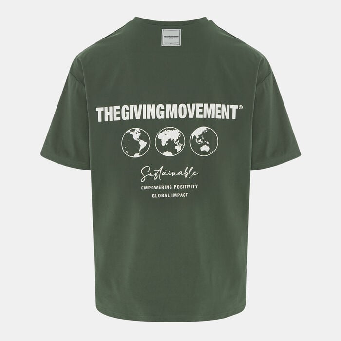 The Giving Movement Men's Global Print T-Shirt Green The Giving Movement Men's Global Print T-Shirt Green image number 1