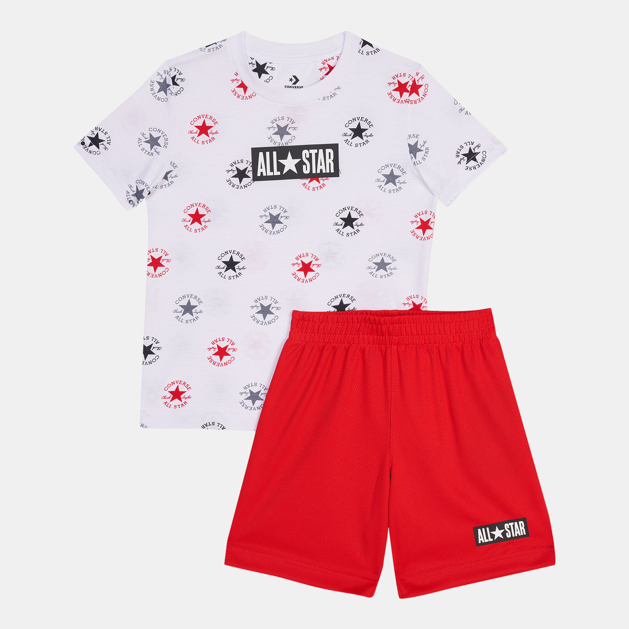 Kids Sport Core T Shirt and Shorts Set Red Converse in KSA SSS