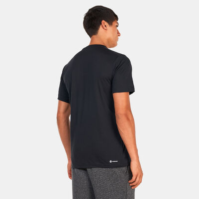 adidas Men's Train Essentials Feelready Logo Training T-Shirt Black adidas Men's Train Essentials Feelready Logo Training T-Shirt Black