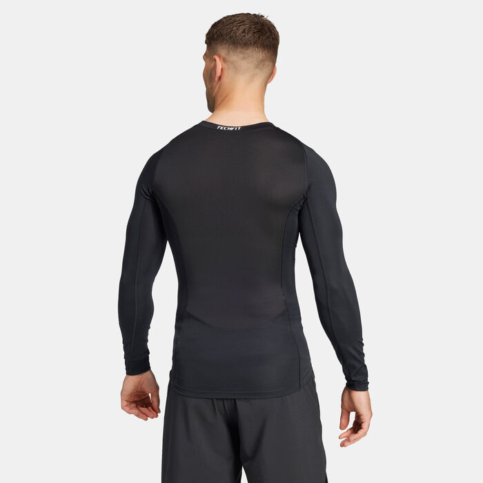 adidas Men's TECHFIT Training Compression Top Black adidas Men's TECHFIT Training Compression Top Black image number 1