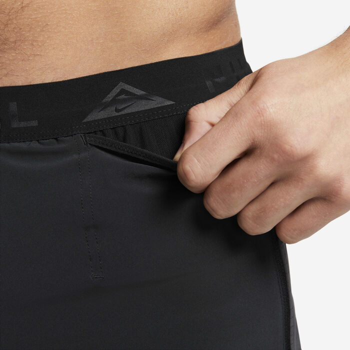 Nike Men's Second Sunrise Dri-FIT Trail Running Shorts Black Nike Men's Second Sunrise Dri-FIT Trail Running Shorts Black image number 4