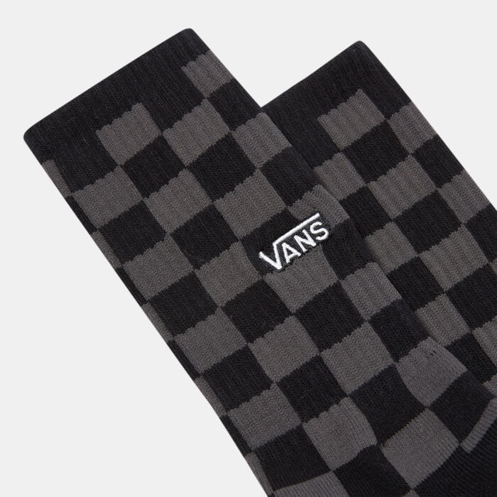 Vans Men's Checkerboard Crew Socks (1 Pair) Black image number 2
