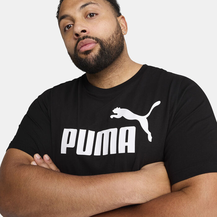 PUMA Men's Essentials No. 1 Logo T-Shirt Black image number 3