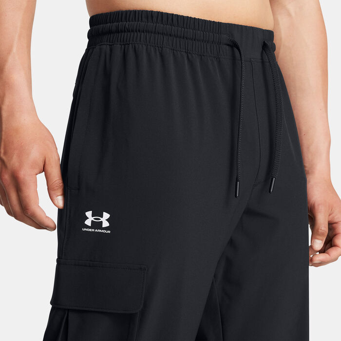 Under Armour Men's Vibe Woven Cargo Pants Black Under Armour Men's Vibe Woven Cargo Pants Black image number 3