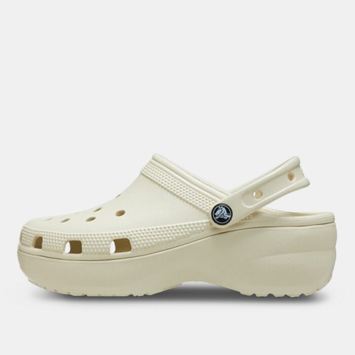 Crocs Women's Classic Platform Clogs Beige Crocs Women's Classic Platform Clogs Beige image number 2