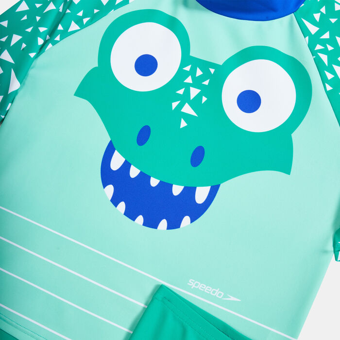 Speedo Kids' Sea Squad Swimming Top & Shorts Set (Baby & Toddler) Green image number 1