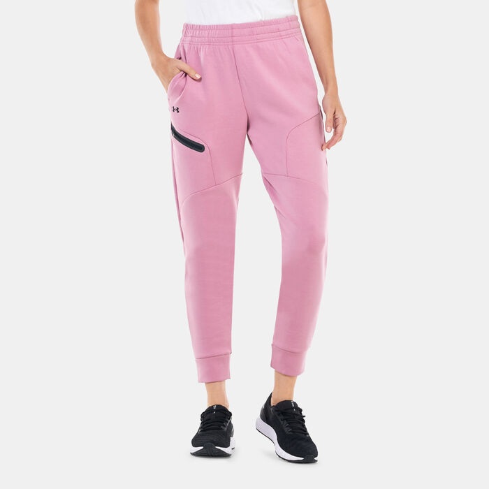 Under Armour Women's Unstoppable Fleece Joggers Pink Under Armour Women's Unstoppable Fleece Joggers Pink image number 0