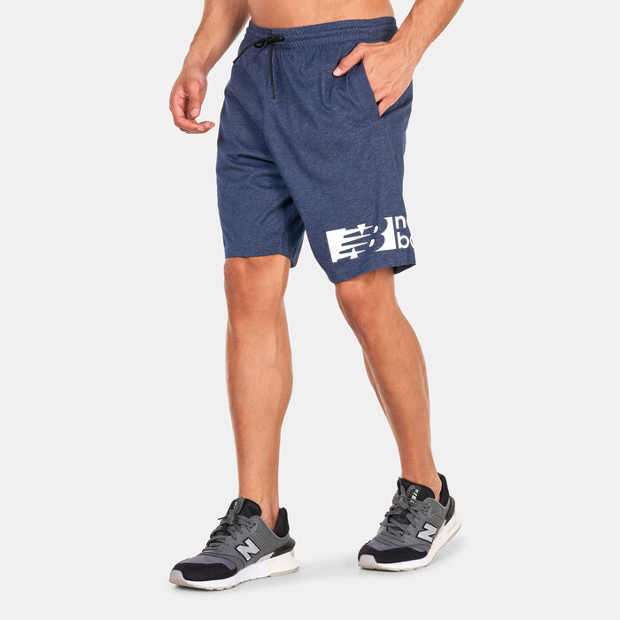 New Balance Men's Heathertech Shorts Blue New Balance Men's Heathertech Shorts Blue image number 0