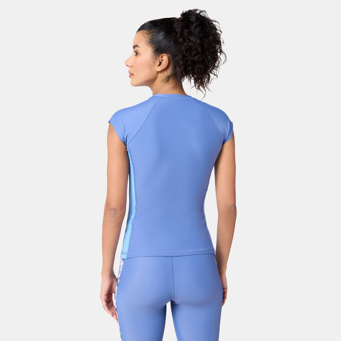 COEGA Women's Printed Swimming Rashguard Blue COEGA Women's Printed Swimming Rashguard Blue image number 1