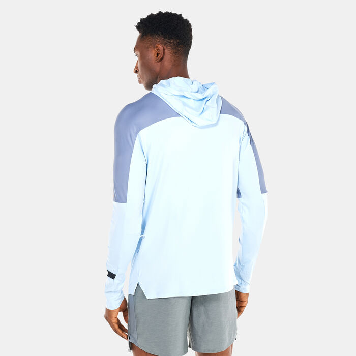 Nike Men's Dri-FIT Trail Running Hoodie Blue Nike Men's Dri-FIT Trail Running Hoodie Blue image number 1