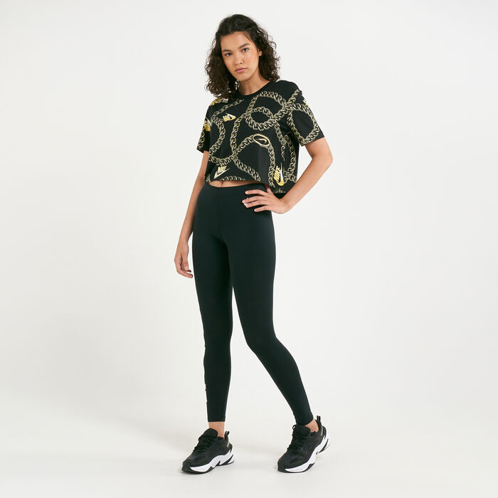 Nike Women's Sportswear Glam Dunk Crop Top Black image number 2