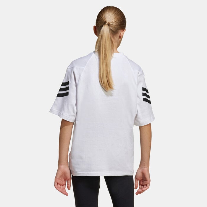 adidas Kids' Future Icons 3-Stripes T-Shirt White adidas Kids' Future Icons 3-Stripes T-Shirt White image number 1